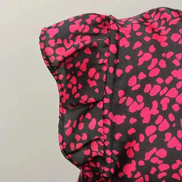 Jacob Sleeveless Ruffled Pleats Pattern Blouse - Picture 13 of 16